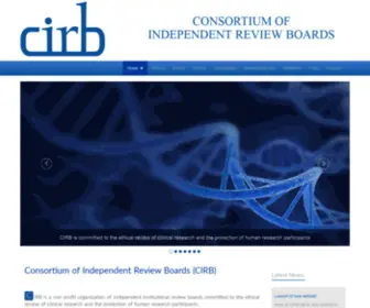 Consortiumofirb.org(Protection of human research participants Consortium of Independent Review Boards (CIRB)) Screenshot