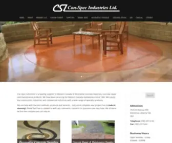 Conspecindustries.com(Your Specialty Construction Products Supplier) Screenshot