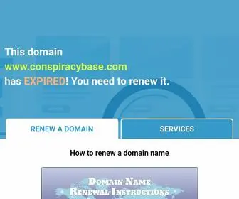 Conspiracybase.com(Conspiracybase) Screenshot