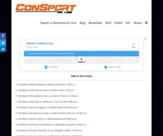 Consportonline.com(Transmisión En Vivo Deportes Online HD GRATIS) Screenshot