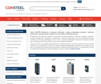 Consteel-Electronics.com(CONSTEEL Electronics to najnowsze technologie z zakresu automatyki przemysłowej) Screenshot