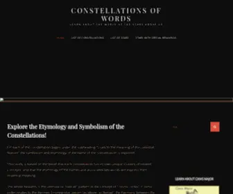 Constellationsofwords.com(Learn about the world of the stars above us) Screenshot