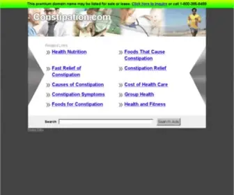 Constipation.com(The Leading Constipation Site on the Net) Screenshot