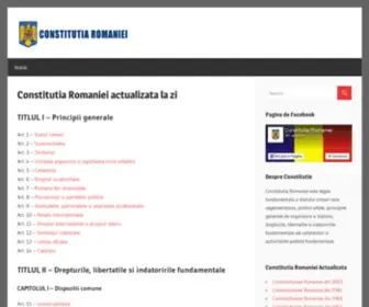 Constitutia.ro(Titlul i – principii generale art. 1 – statul roman art. 2) Screenshot