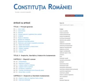 Constitutiaromaniei.ro(Constituția) Screenshot