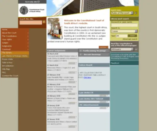 Constitutionalcourt.org.za(Home Constitutional Court) Screenshot