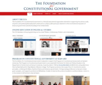 Constitutionalgovt.org(The Foundation For Constitutional Government) Screenshot
