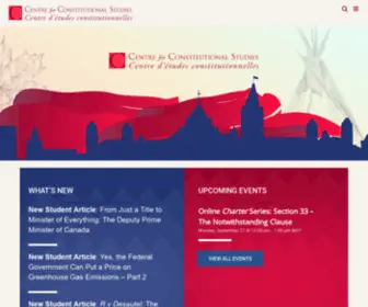 Constitutionalstudies.ca(Centre for Constitutional Studies) Screenshot
