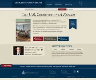 Constitutionreader.com(Explore American constitutional history with Hillsdale College. Built around The U.S. Constitution) Screenshot