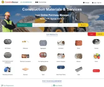 Constrobazaar.com(Buy & Sell building materials at (+91)) Screenshot