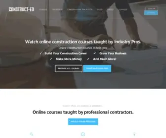 Construct-ED.com(Online Construction Courses) Screenshot