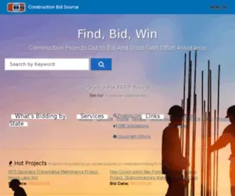 Constructionbidsource.com(Construction Projects Out to Bid For Contractors) Screenshot