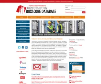 Constructionboxscore.com(Boxscore Construction Database) Screenshot