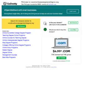 Constructionmanagementdegree.org(GoDaddy Corporate Domains) Screenshot