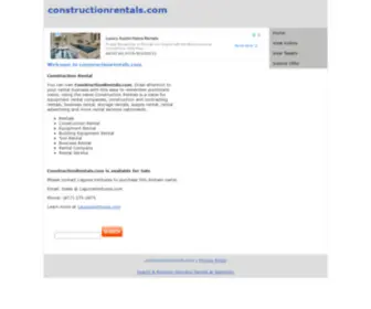 Constructionrentals.com(Rental Equipment) Screenshot