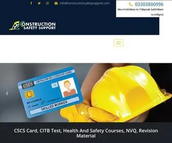 Constructionsafetysupport.com(Apply CSCS Card) Screenshot