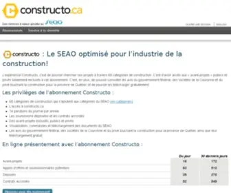 Constructo.ca(SEAO) Screenshot
