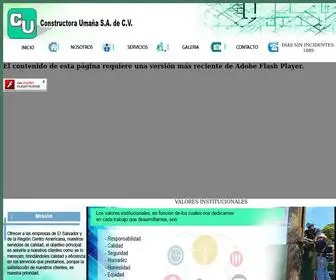 Constructoraumana.com(CONSTRUCTORA UMA) Screenshot