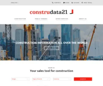 Construdata21.com(Información de Obras privadas y públicas en todo el mundo) Screenshot