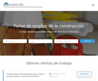 Construfy.com(Portal de empleo para profesionales de la construcción) Screenshot