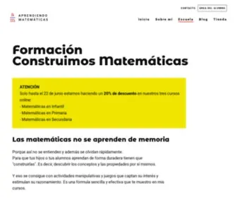Construimosmatematicas.com(Cursos de matemáticas manipulativas) Screenshot