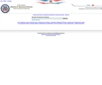 Consuladord.com(Portal de Servicios Consulares de la Rep) Screenshot