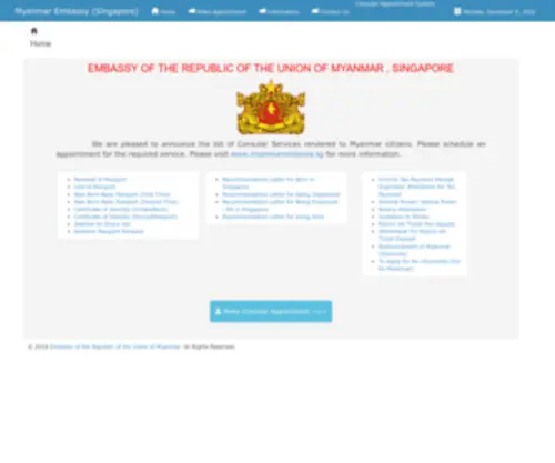 Consularappointment.sg(Online appointment system) Screenshot