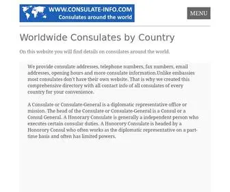 Consulate-Info.com(Foreign Consulates Abroad) Screenshot