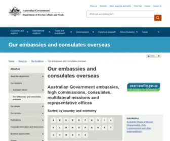 Consulate.gov.au(Our embassies and consulates overseas) Screenshot