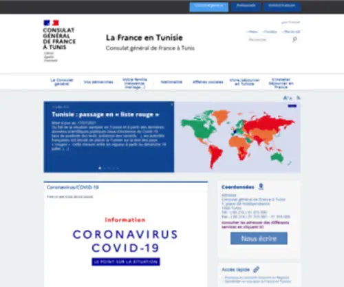 Consulfrance-Tunis.org(La France en Tunisie) Screenshot