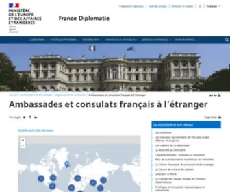 Consulfrance.org(Ambassades et consulats français à l'étranger) Screenshot