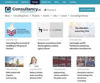 Consultancy.uk(UK consulting industry platform) Screenshot