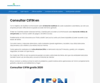 Consultarcifin.com.co(Consultar CIFIN en) Screenshot