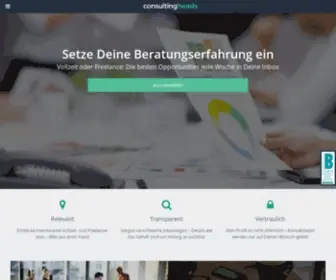 Consultingheads.com(Exklusive Jobs für Berater) Screenshot