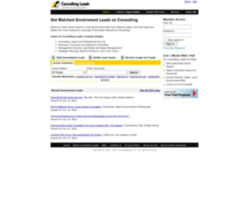 Consultinglead.com(Consulting Leads) Screenshot