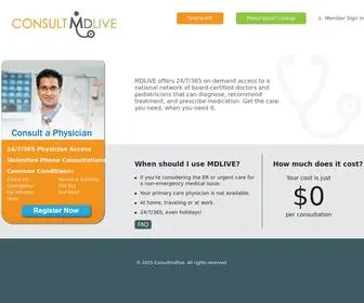 Consultmdlive.com(Telehealth) Screenshot