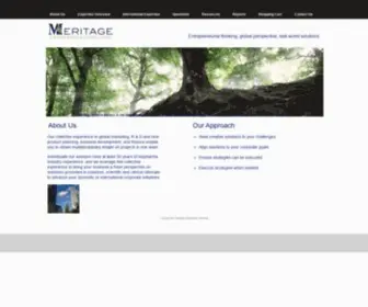 Consultmeritage.com(Meritage LifeSciences Consulting) Screenshot