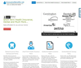 Consumerbenefits.net(Health and Dental Insurance) Screenshot