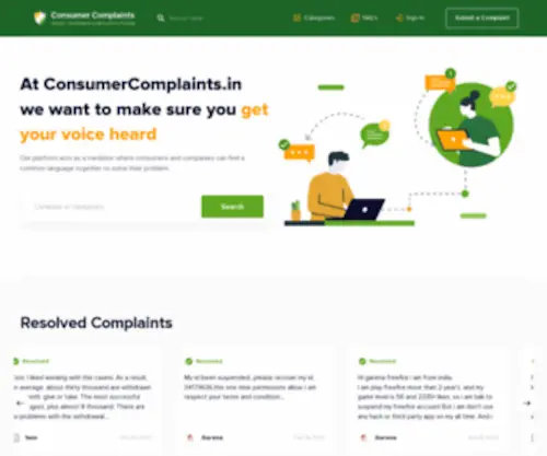 Consumercomplaints.in(Indian Consumer Complaints Forum) Screenshot