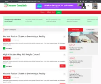 Consumercomplaintsindia.org(Online Consumer Complaints Forum India) Screenshot