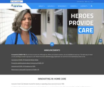 Consumerdirectde.com(Consumer Direct Care Network) Screenshot