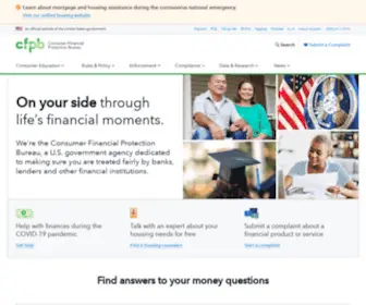 Consumerfinance.gov(Our vision) Screenshot
