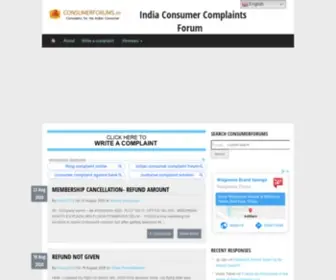 Consumerforums.in(Online Indian consumer forum and complaint registration) Screenshot