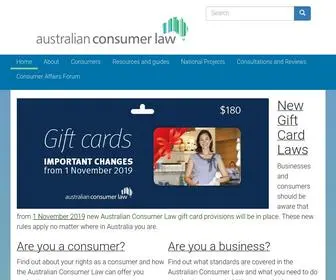 Consumerlaw.gov.au(Consumer Law) Screenshot