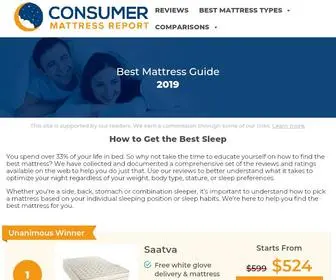 Consumermattressreport.com(Best Mattress Review Guide ofConsumer Mattress Report) Screenshot