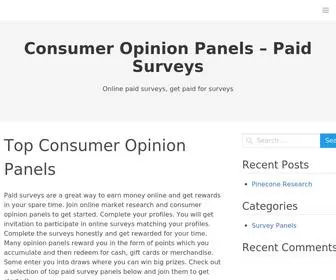 Consumeropinionpanel.com(Paid Surveys) Screenshot