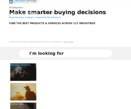 Consumersadvocate.org(Educated Decisions Make Informed Consumers) Screenshot