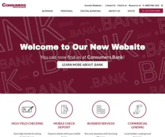 Consumersbank.com(Consumers National Bank) Screenshot