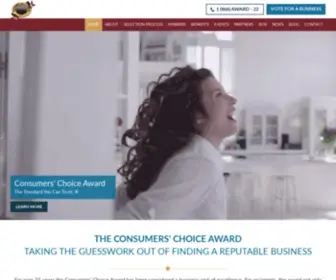 Consumerschoiceaward.com(Consumers Choice Award) Screenshot