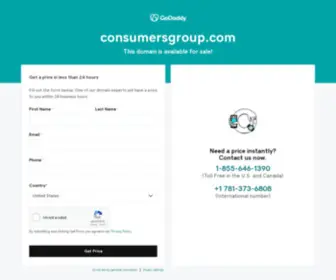 Consumersgroup.com(Forsale Lander) Screenshot